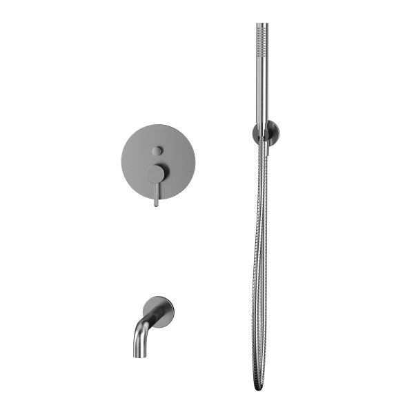 Система для ванны скрытого монтажа WHITECROSS Y YSET06NIB брашированный никель