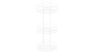 Полка Fixsen угловая трехэтажная белая (FX-710W-3) Полка Fixsen угловая трехэтажная белая (FX-710W-3)