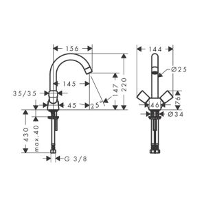 Смеситель Hansgrohe Logis 71221000 для раковины