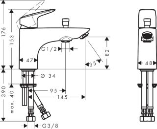 Смеситель Hansgrohe Logis 71312000 на борт ванны Смеситель Hansgrohe Logis 71312000 на борт ванны