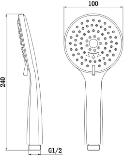 Душевая лейка BelBagno Nova BB-D1C5 сати