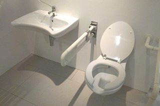 Откидной опорный поручень для унитаза Creavit TB302 70 см белый