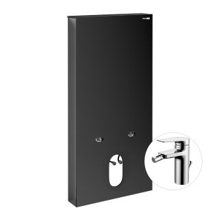 Комплект для биде со смесителем WasserKRAFT Naab 86BDT.050.BL.SQ3206 хром
