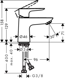 Смеситель для раковины Hansgrohe Talis E 71702000 хром