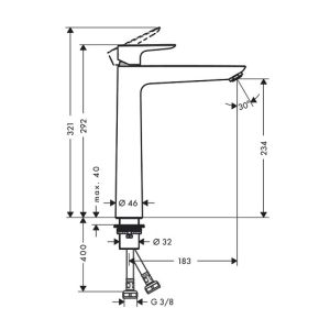 Смеситель Hansgrohe Talis E 71717140 для раковины