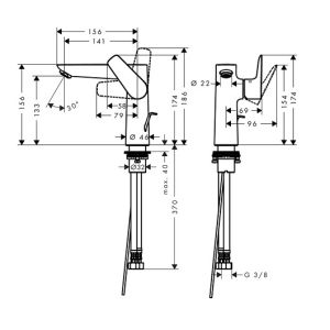 Смеситель Hansgrohe Talis  71754990 для раковины