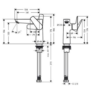 Смеситель Hansgrohe Talis 71755000 для раковины