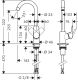 Смеситель Hansgrohe Logis 71835000 для кухни