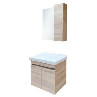 Comforty Тумба-умывальник "Тромсе-60" дуб сонома с раковиной Fest 60 F01 Comforty Тумба-умывальник "Тромсе-60" дуб сонома с раковиной Fest 60 F01