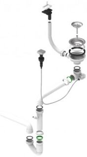 Одинарный сифон Alveus 1127249 114-PP-POPUP FORMIC с переливом Одинарный сифон Alveus 1127249 114-PP-POPUP FORMIC с переливом