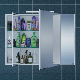 Зеркальный шкаф с подсветкой СанТа Стандарт 113013 100см белый Зеркальный шкаф с подсветкой СанТа Стандарт 113013 100см белый