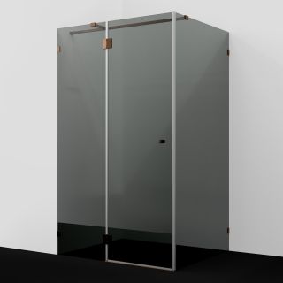Душевой уголок WasserKRAFT Paar 88H07-TG 120x90 см профиль розовое золото стекло тонированное
