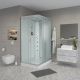 Душевая кабина Niagara NG-43295-14QG с гидромассажем 120x90см серебро/матовое