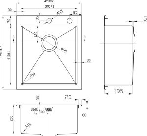 Мойка кухонная Zorg Inox RX RX-4551