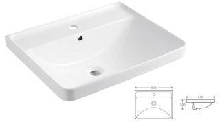 Тумба с раковиной Azario Мила CS00085830 60 см белый матовый