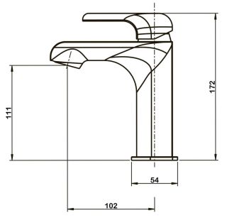 Смеситель для раковины Swedbe Iris 2210 хром Смеситель для раковины Swedbe Iris 2210 хром