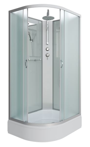 Душевая кабина Niagara NG-33194-14RBKT 110x90см серебро/матовое