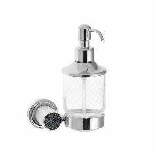 Дозатор для жидкого мыла Boheme Royal Cristal 10932-CR-B хром/чёрный Дозатор для жидкого мыла Boheme Royal Cristal 10932-CR-B хром/чёрный