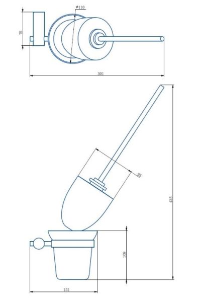 Ёршик Haiba HB8410-4 бронза