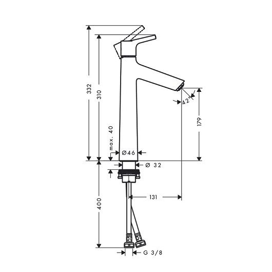 Смеситель Hansgrohe Talis S 190 72032000 для раковины Смеситель Hansgrohe Talis S 190 72032000 для раковины