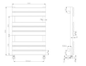 Водяной полотенцесушитель Boheme Venturo 720-G золото