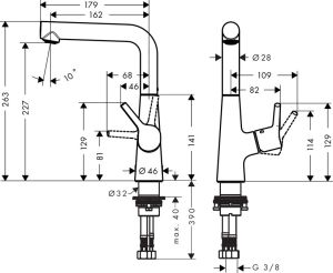 Смеситель Hansgrohe Тalis S New 72105000 для раковины с д/к
