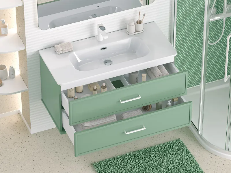 Подвесная тумба под раковину Brevita Verde 100 УТ000026840 зеленый