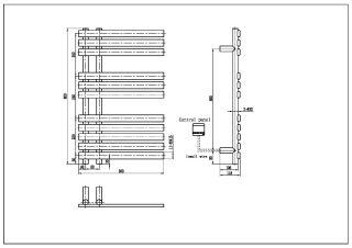 Полотенцесушитель электрический Boheme сухой VENTURO COPPER BRUSHED брашированная медь