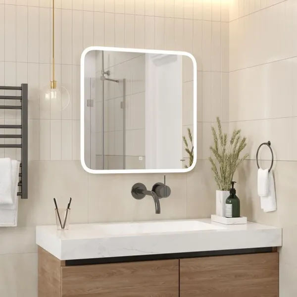 Зеркало Reflexion Blink RF6040BK с LED подсветкой и сенсорным 60х60