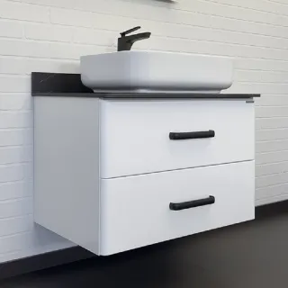 Тумба с раковиной Comforty Амстердам 75 00-00013775 подвесная Белая Тумба с раковиной Comforty Амстердам 75 00-00013775 подвесная Белая