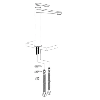 Смеситель для раковины AQUAme Novara AQM6914BN никель брашированный