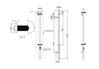 Полотенцесушитель электрический Boheme UNO COPPER BRUSHED брашированная медь