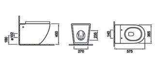 Приставной унитаз Cerutti SPA Barbaria Pulse CT7264 с функцией импульсного смыва белый