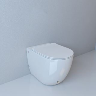 Приставной унитаз Cerutti SPA Barbaria Pulse CT7264 с функцией импульсного смыва белый