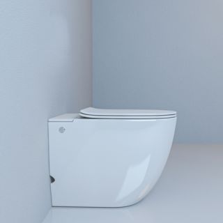 Приставной унитаз Cerutti SPA Barbaria Pulse CT7264 с функцией импульсного смыва белый