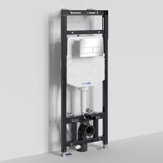 Система инсталляции для унитазов WasserKRAFT Alme 15TLT.010.ME.BN04 с кнопкой смыва