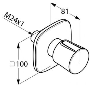 Переключатель на три положения Kludi Ambienta для душа хром 538460575 Переключатель на три положения Kludi Ambienta для душа хром 538460575