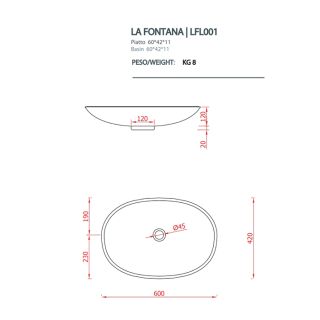 Раковина ArtCeram LA FONTANA LFL001 01 00 белая 60 см Раковина ArtCeram LA FONTANA LFL001 01 00 белая 60 см