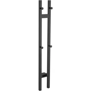 Полотенцесушитель электрический Boheme 2-трубы квадратный BLACK черный матовый