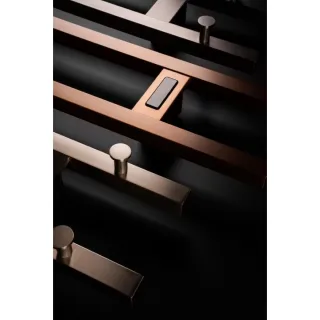 Полотенцесушитель электрический Boheme 2-трубы квадратный BRUSHED BRONZE брашированная бронза