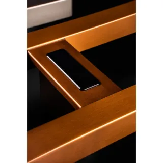 Полотенцесушитель электрический Boheme 2-трубы квадратный COPPER BRUSHED брашированная медь