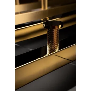 Полотенцесушитель электрический Boheme 2-трубы квадратный GOLD золото