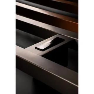 Полотенцесушитель электрический Boheme 2-трубы квадратный GUN METAL графит