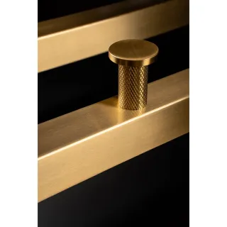 Полотенцесушитель электрический Boheme 2-трубы квадратный MATT GOLD матовое золото