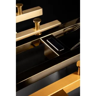 Полотенцесушитель электрический Boheme 2-трубы квадратный MATT GOLD матовое золото