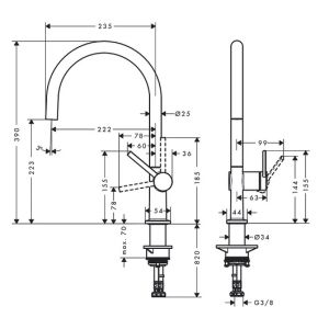 Смеситель Hansgrohe Talis M54 72804670 для кухни