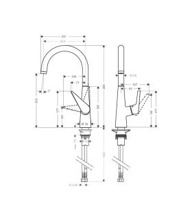 Смеситель Hansgrohe Тalis S New 72810000 для кухни