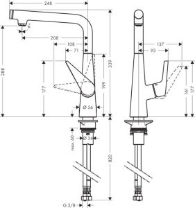 Смеситель Hansgrohe Тalis Select S 72820000 для кухни