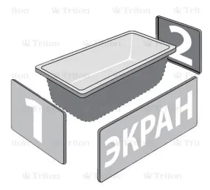 Акриловая ванна Triton Прага Щ0000049392 170x70 см на Х-каркасе белый