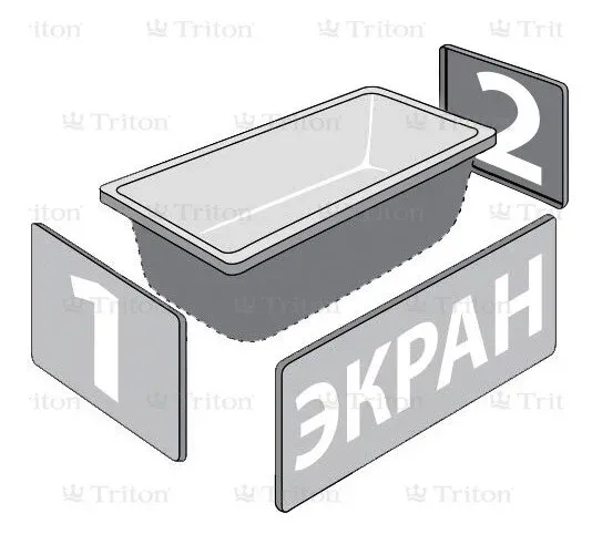 Акриловая ванна Triton Прага Щ0000049393 180x80 см на Х-каркасе белый